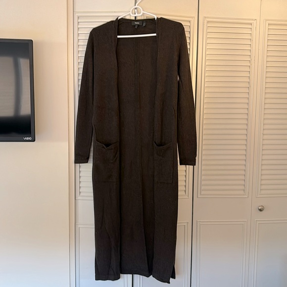 Theory “Torina” brown duster cashmere sweater. Size P - Picture 4 of 9